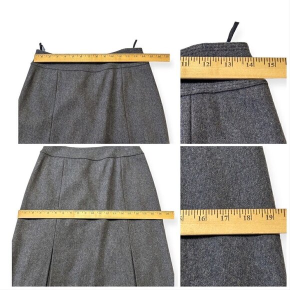 MIU‎ MIU Gray Wool Pleated Skirt, Size 44 Italy, Never worn new condition - Picture 13 of 14